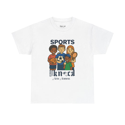 Kids Sports Team T-Shirt — 'SPORTS' Graphic with Diverse Athletes