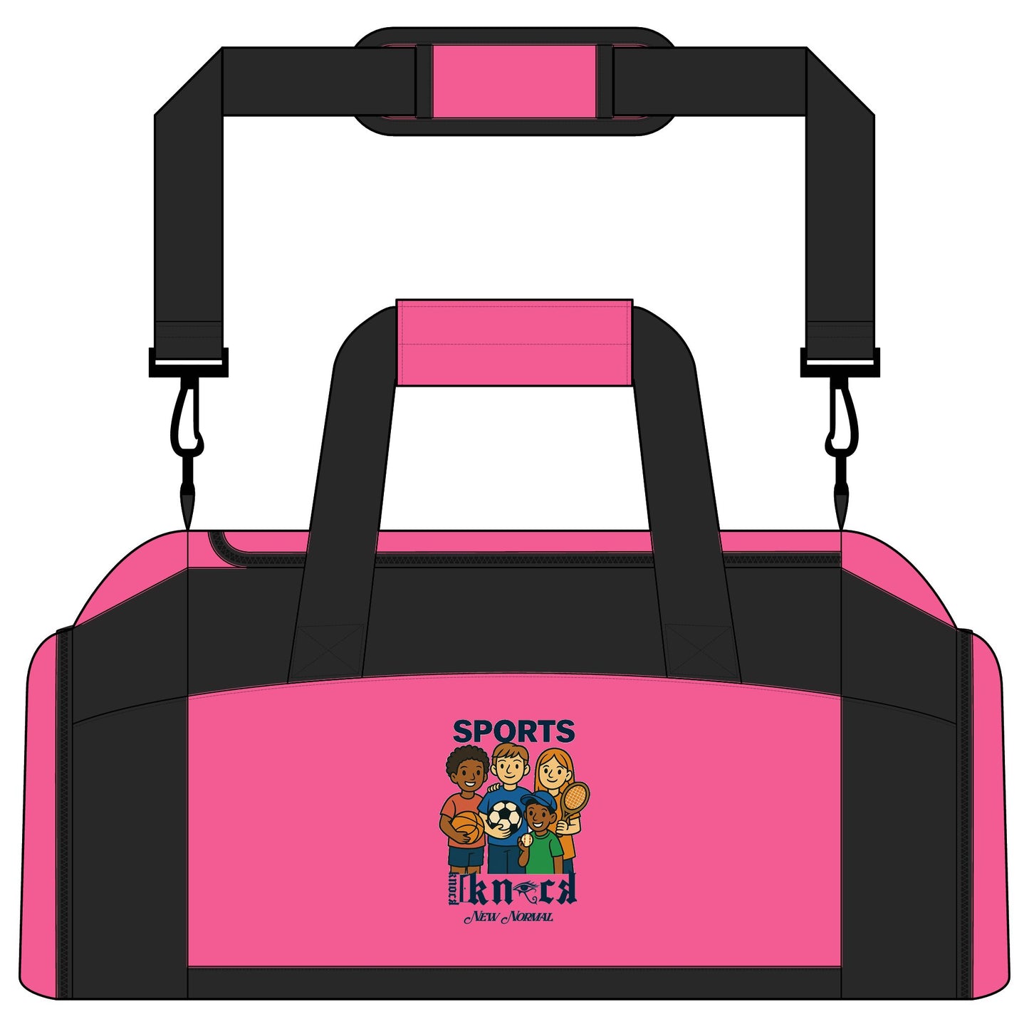 Kids Sports Gym Bag — Cute Team Players Design, Youth Duffel for Soccer & Basketball