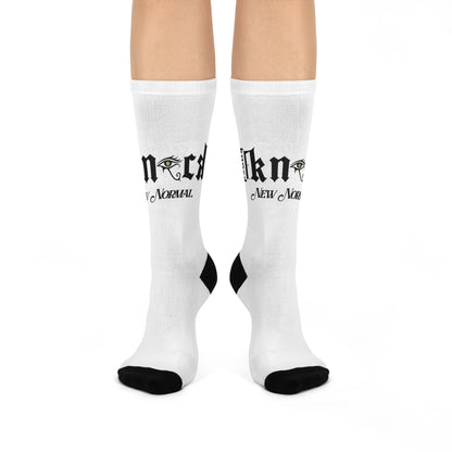 Cushioned Crew Socks — Gothic Script 'Normal' Athletic Socks