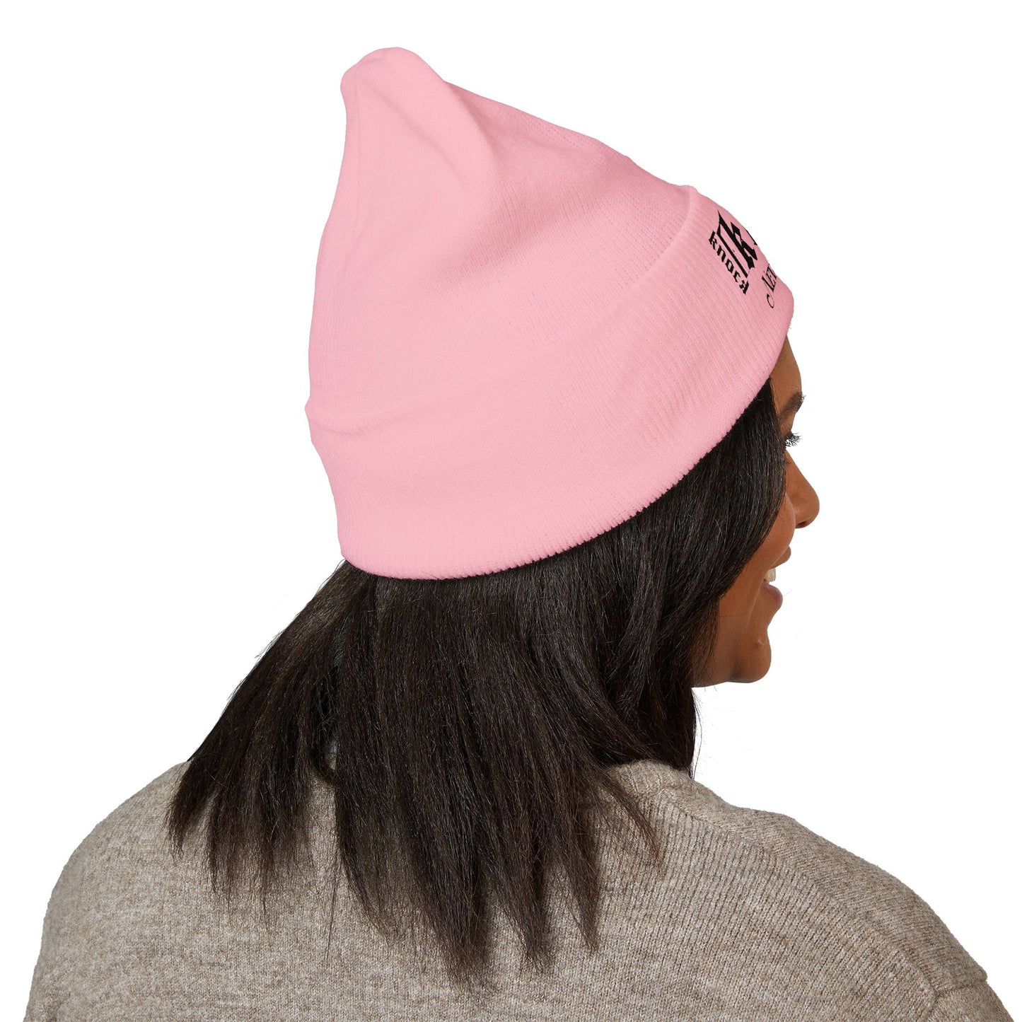 Embroidered 'Kneed New Normal' Cuffed Beanie – Gothic Streetwear Knit Hat