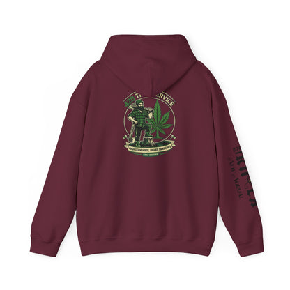 Cannabis Crewneck Hoodie — 420 Stoner Vintage Emblem Pullover