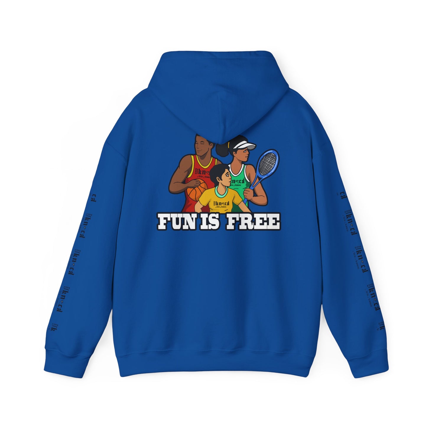 Hoodie — "Fun Is Free" Colorful Sports Graphic Pullover