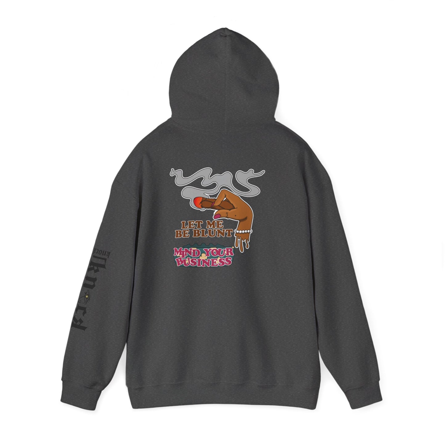Hoodie — "Let Me Be Blunt" Retro Smoke Graphic Pullover