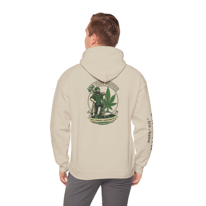 Cannabis Crewneck Hoodie — 420 Stoner Vintage Emblem Pullover