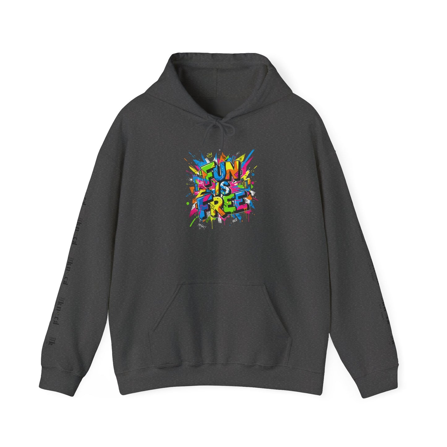 Hoodie — "Fun Is Free" Colorful Sports Graphic Pullover
