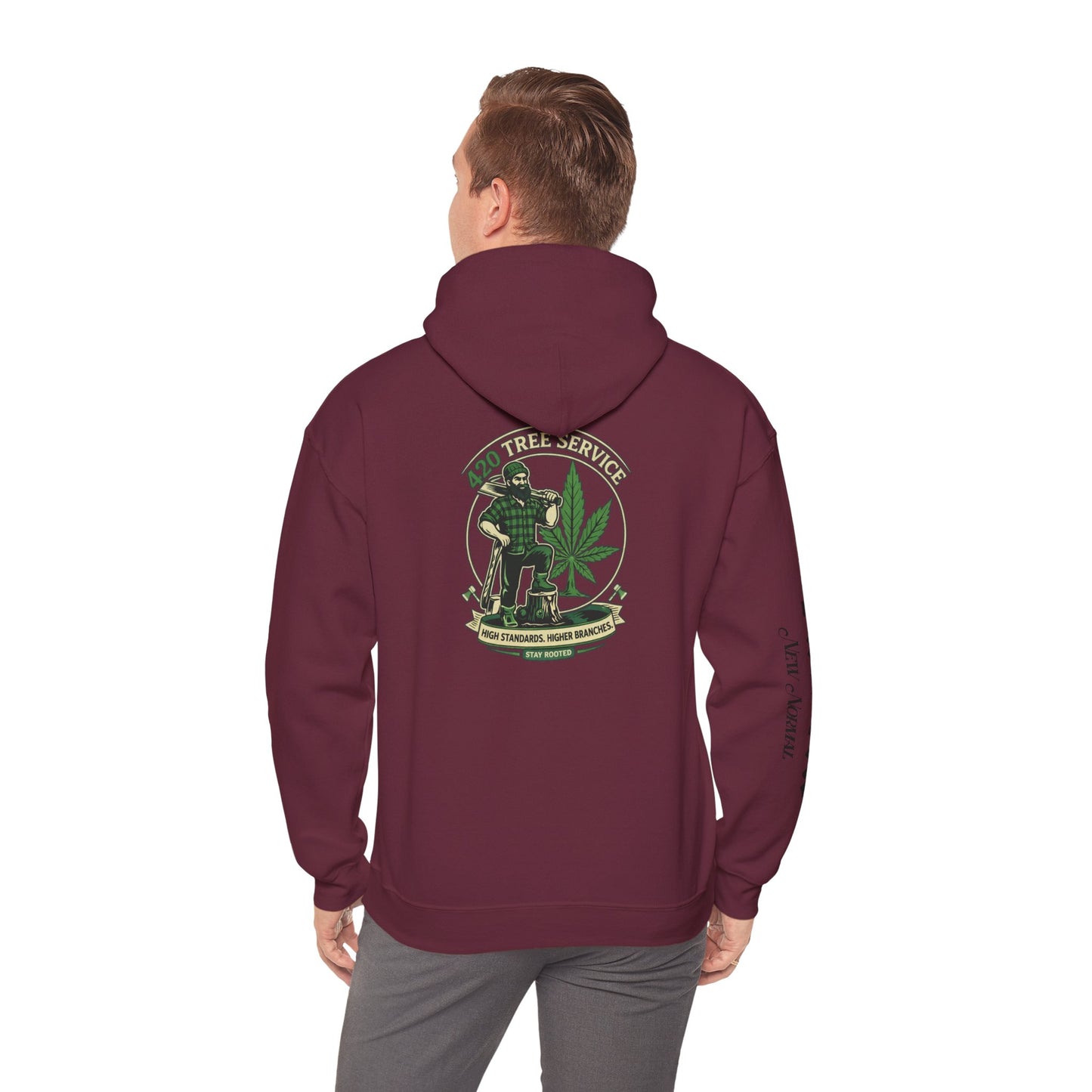 Cannabis Crewneck Hoodie — 420 Stoner Vintage Emblem Pullover