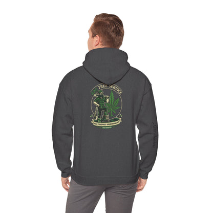 Cannabis Crewneck Hoodie — 420 Stoner Vintage Emblem Pullover