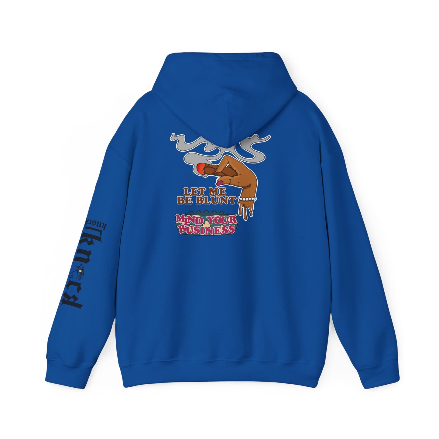 Hoodie — "Let Me Be Blunt" Retro Smoke Graphic Pullover