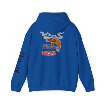 Hoodie — "Let Me Be Blunt" Retro Smoke Graphic Pullover