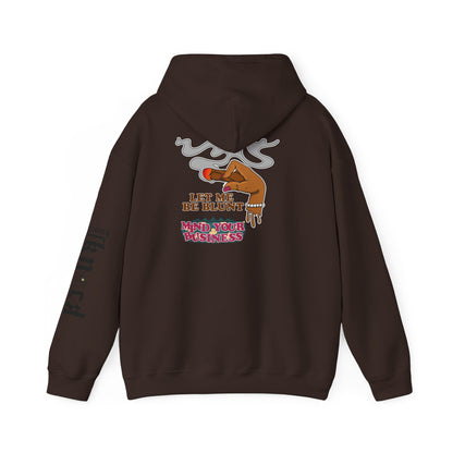 Hoodie — "Let Me Be Blunt" Retro Smoke Graphic Pullover