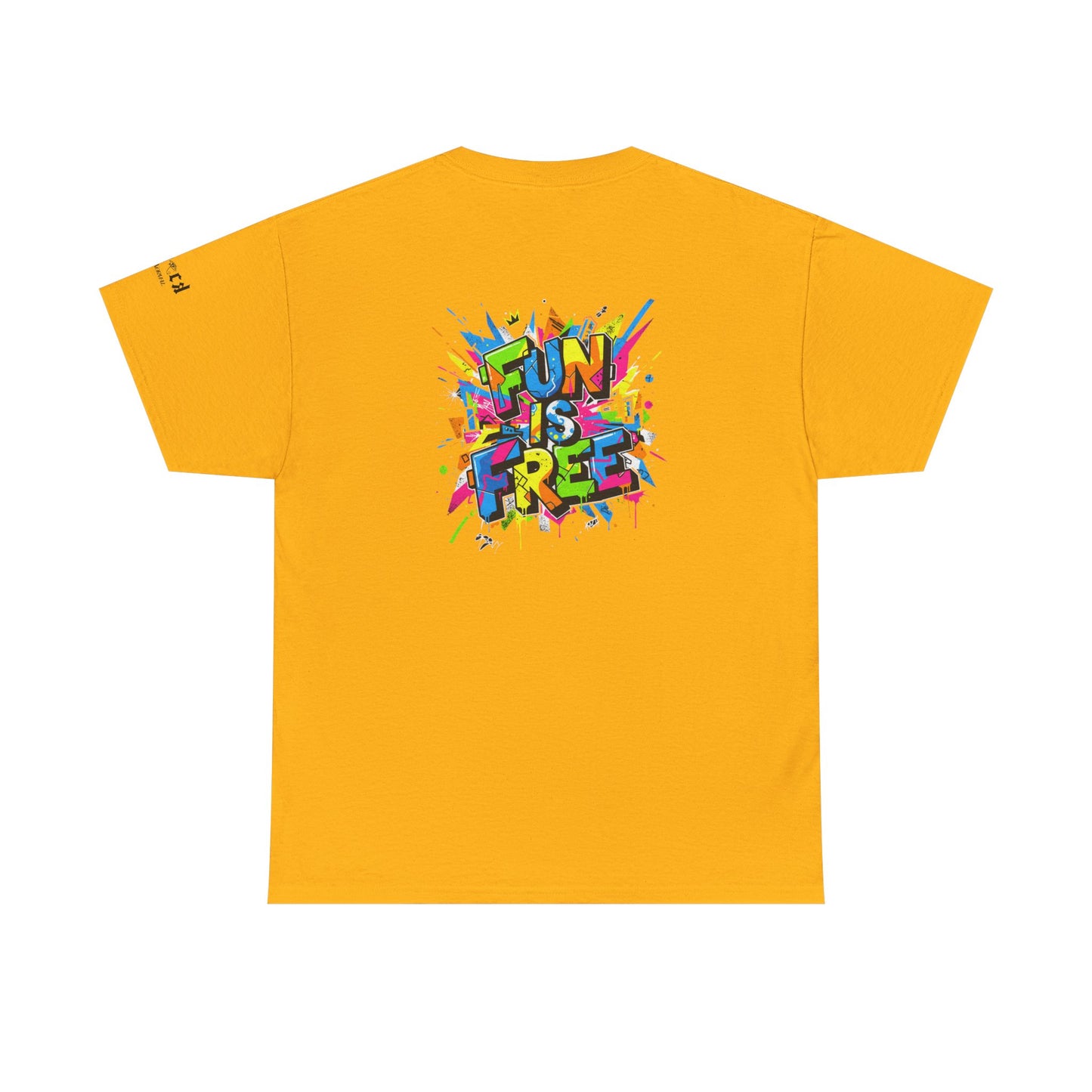 T-Shirt — "Fun Is Free" Sports Graphic Tee (Tennis & Basketball)
