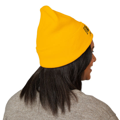 Embroidered 'Kneed New Normal' Cuffed Beanie – Gothic Streetwear Knit Hat