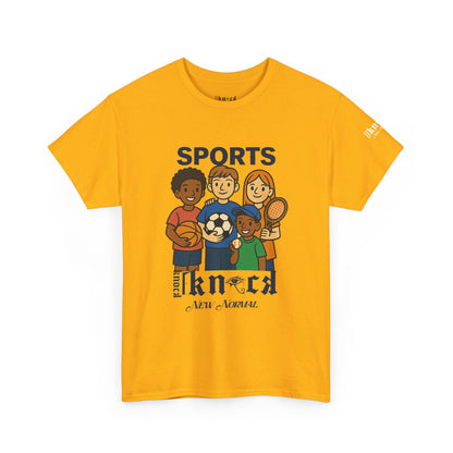 Kids Sports Team T-Shirt — 'SPORTS' Graphic with Diverse Athletes