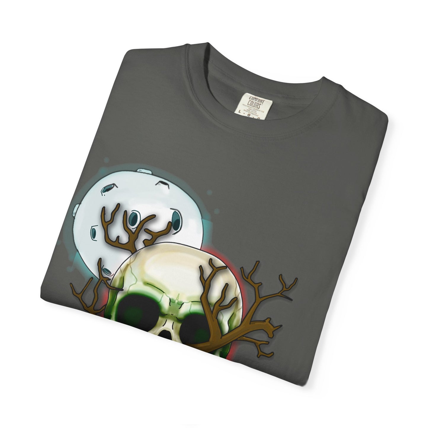 Skull Moon T-Shirt — "Knock Knock New Normal" Graphic Tee