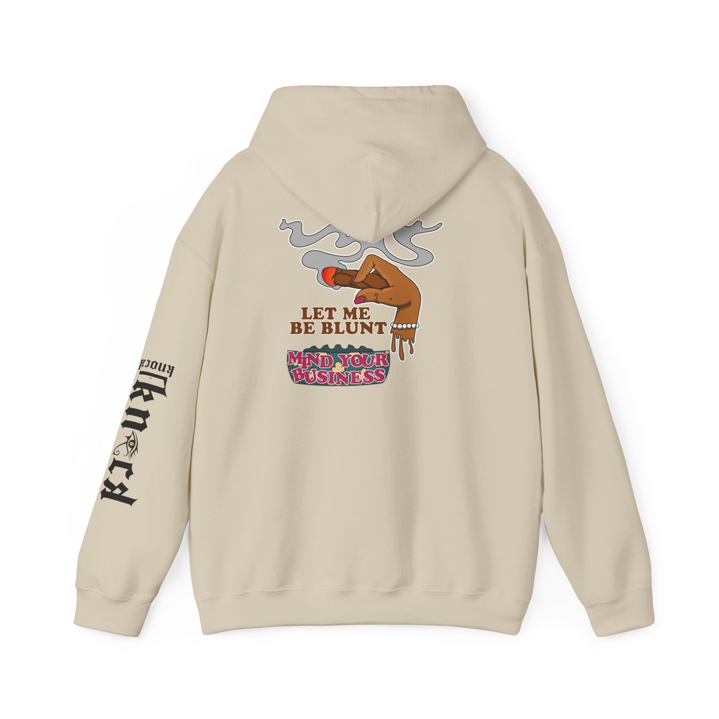 Hoodie — "Let Me Be Blunt" Retro Smoke Graphic Pullover