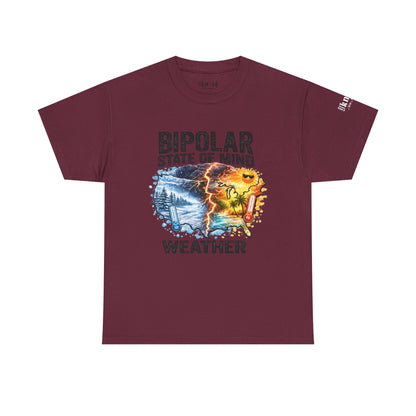 Bipolar Weather T-Shirt — "Bipolar State of Mind" Graphic Tee
