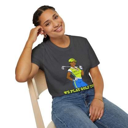 Women’s Golf T‑Shirt – Confident Female Golfer Graphic