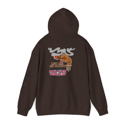 Hoodie — "Let Me Be Blunt" Retro Smoke Graphic Pullover