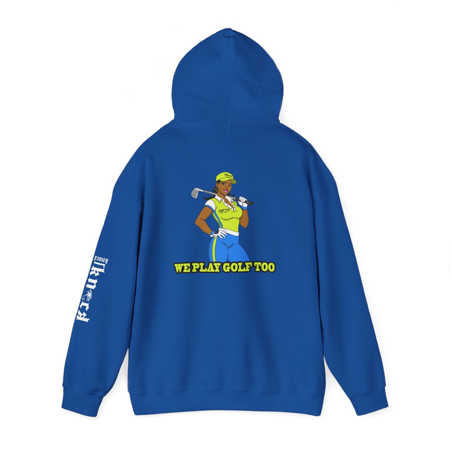 Golf Hoodie - 'We Play Golf Too' Women's Golfer Graphic Sweatshirt