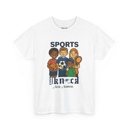 Kids Sports Team T-Shirt — 'SPORTS' Graphic with Diverse Athletes
