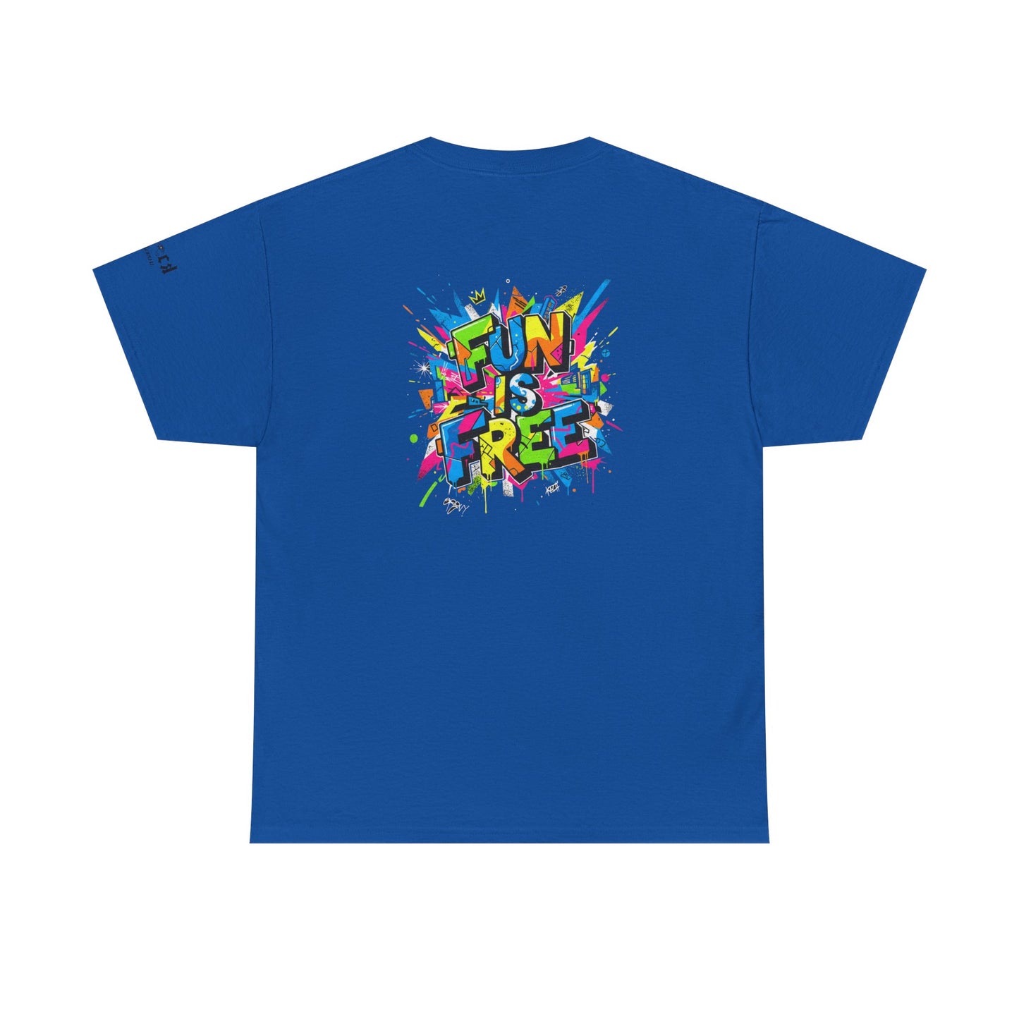 T-Shirt — "Fun Is Free" Sports Graphic Tee (Tennis & Basketball)