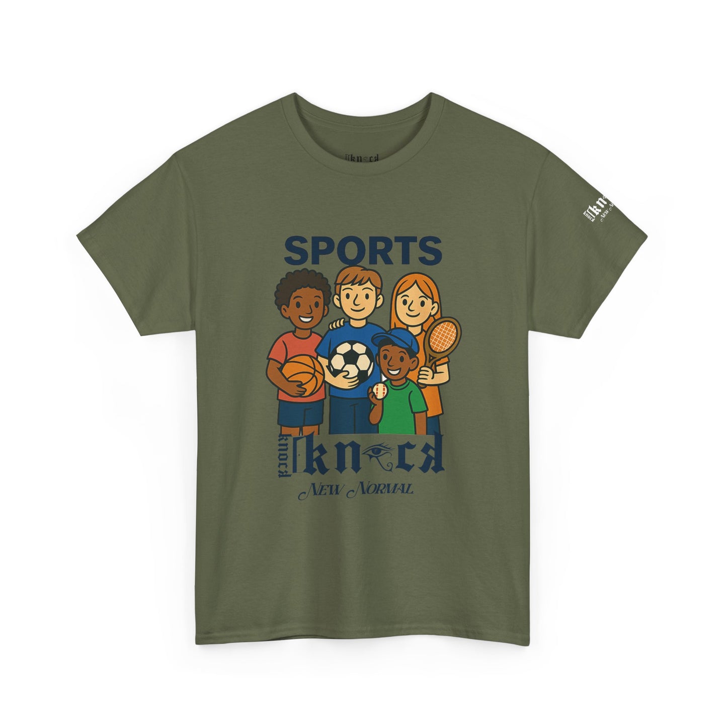 Kids Sports Team T-Shirt — 'SPORTS' Graphic with Diverse Athletes