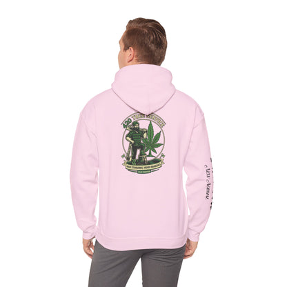 Cannabis Crewneck Hoodie — 420 Stoner Vintage Emblem Pullover