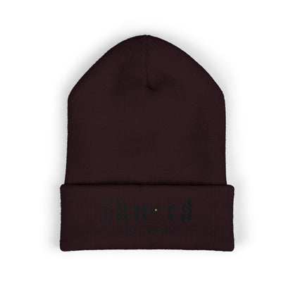 Embroidered 'Kneed New Normal' Cuffed Beanie – Gothic Streetwear Knit Hat