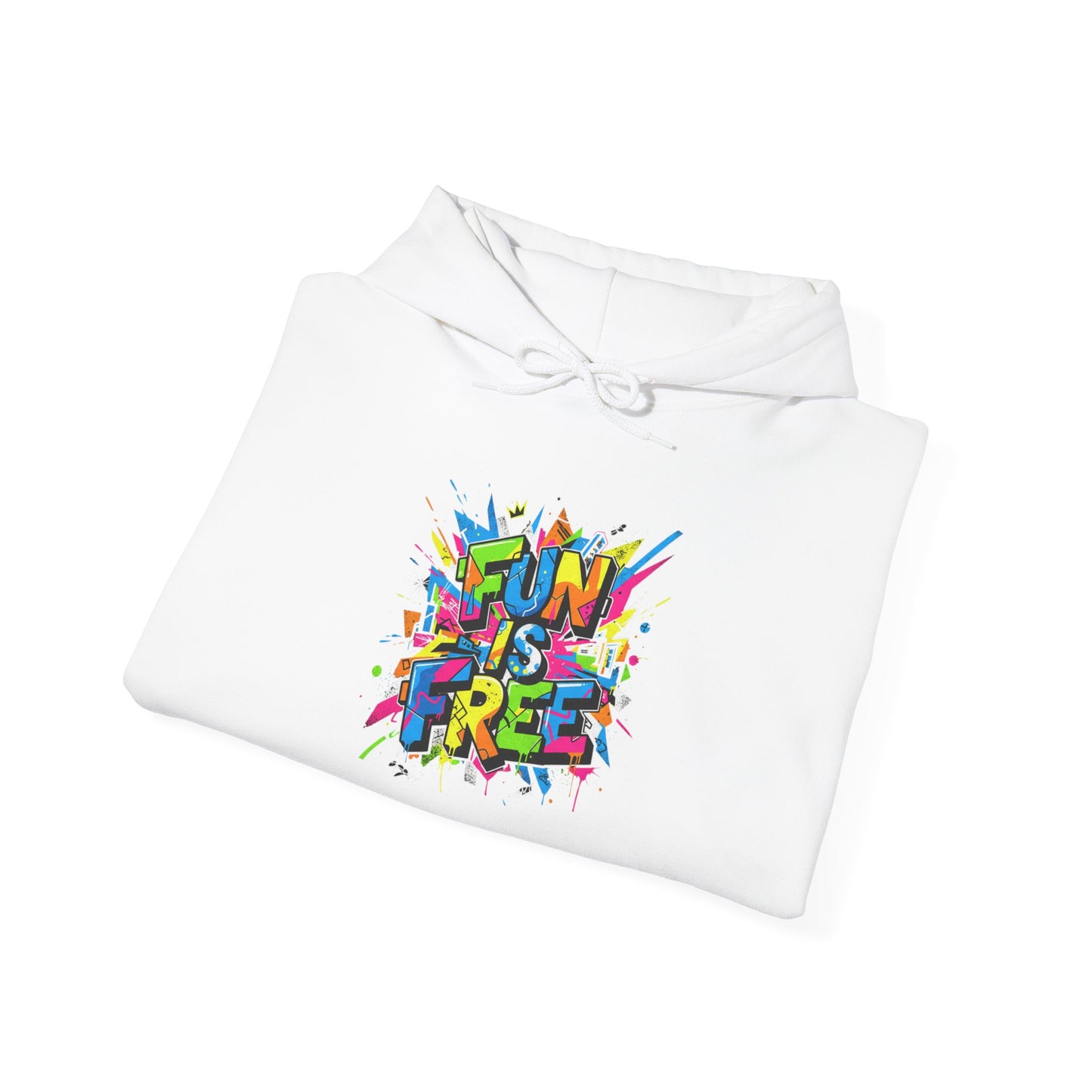 Hoodie — "Fun Is Free" Colorful Sports Graphic Pullover