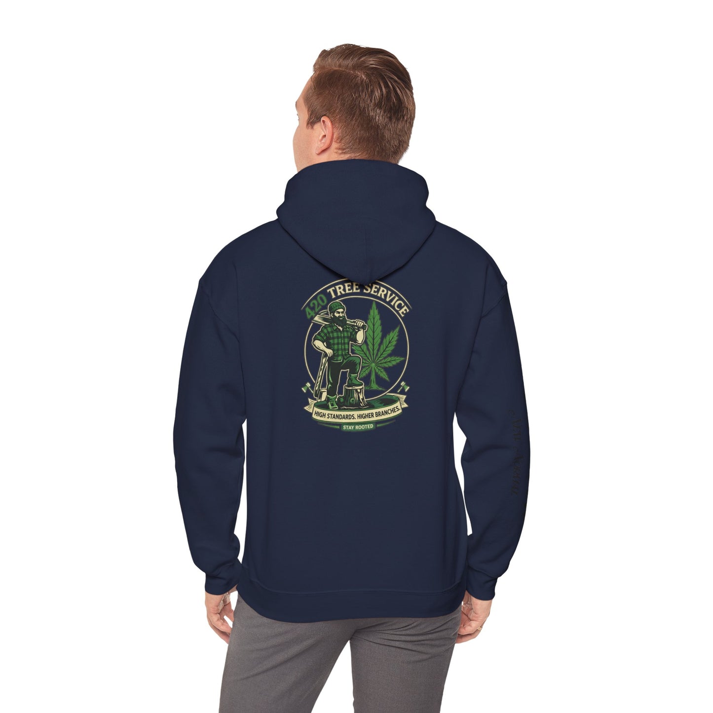Cannabis Crewneck Hoodie — 420 Stoner Vintage Emblem Pullover