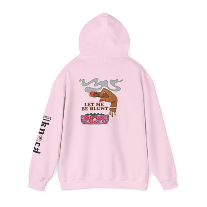 Hoodie — "Let Me Be Blunt" Retro Smoke Graphic Pullover