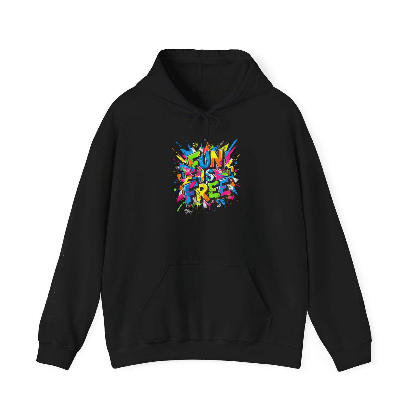 Hoodie — "Fun Is Free" Colorful Sports Graphic Pullover
