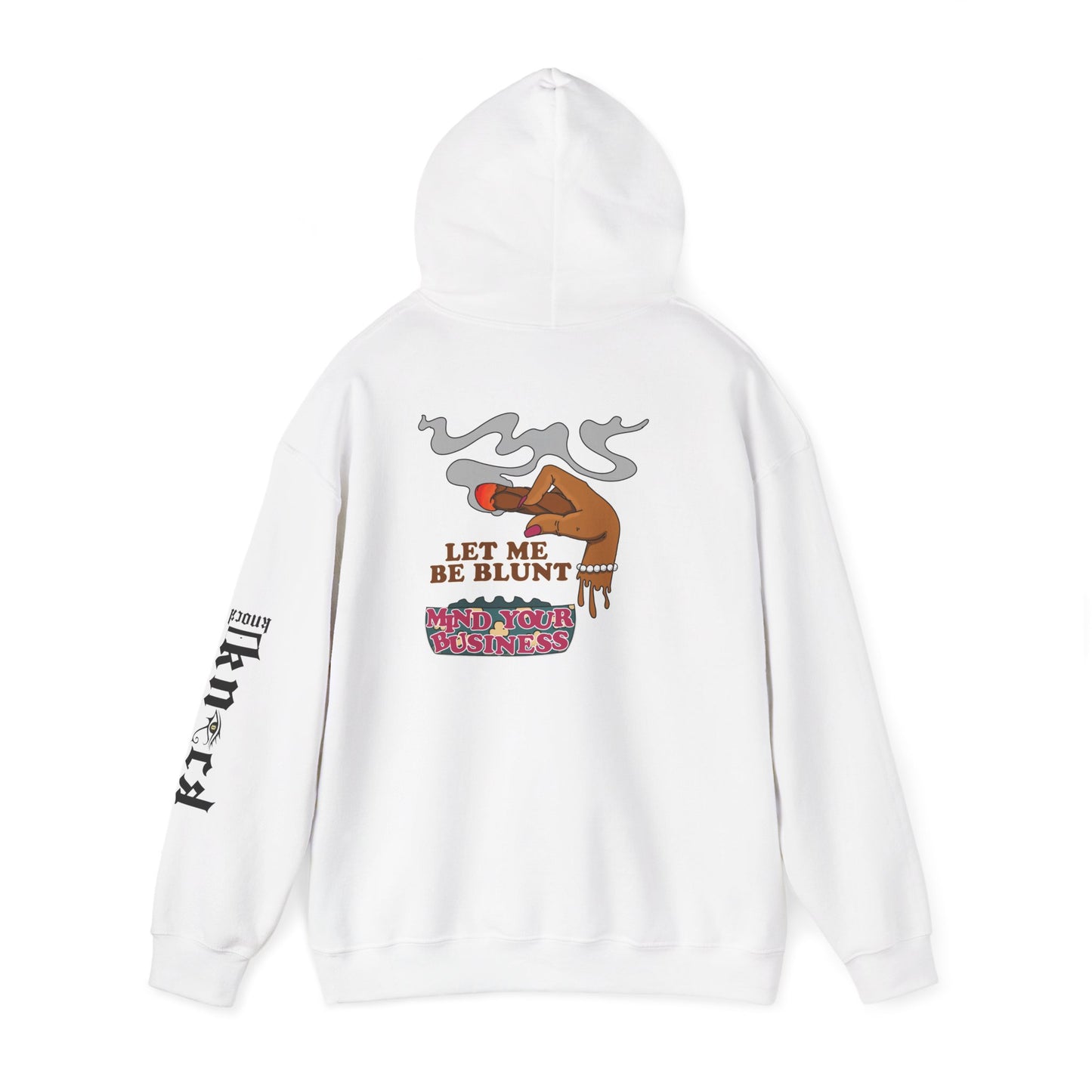 Hoodie — "Let Me Be Blunt" Retro Smoke Graphic Pullover