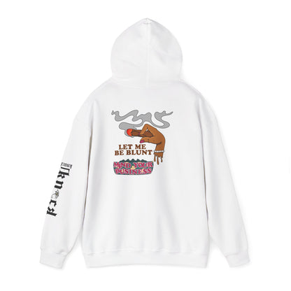 Hoodie — "Let Me Be Blunt" Retro Smoke Graphic Pullover
