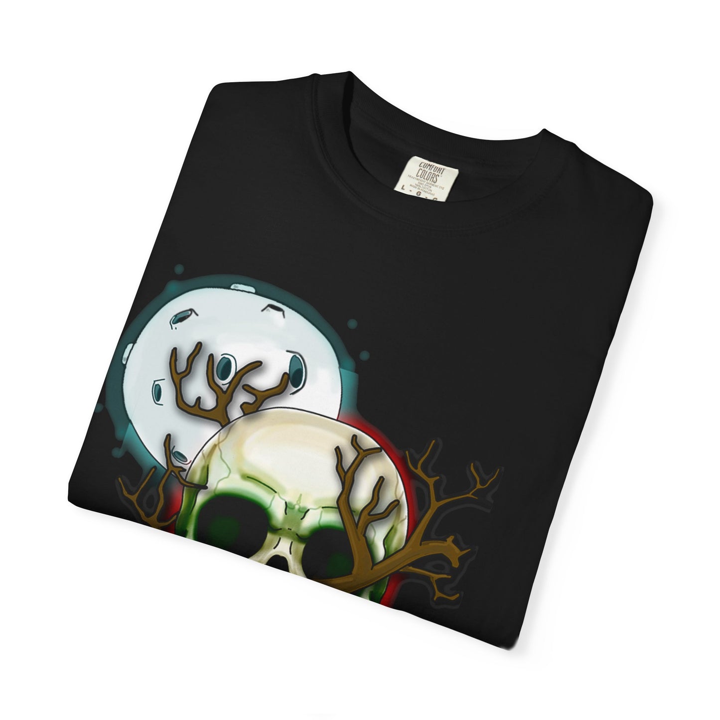 Skull Moon T-Shirt — "Knock Knock New Normal" Graphic Tee