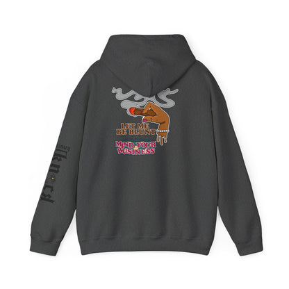 Hoodie — "Let Me Be Blunt" Retro Smoke Graphic Pullover