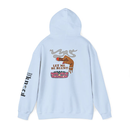 Hoodie — "Let Me Be Blunt" Retro Smoke Graphic Pullover
