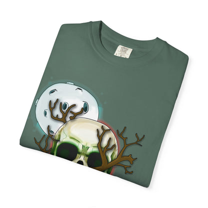 Skull Moon T-Shirt — "Knock Knock New Normal" Graphic Tee