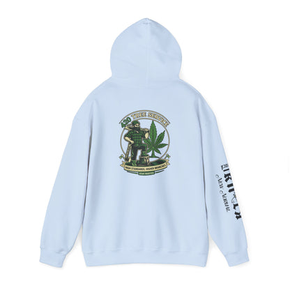 Cannabis Crewneck Hoodie — 420 Stoner Vintage Emblem Pullover