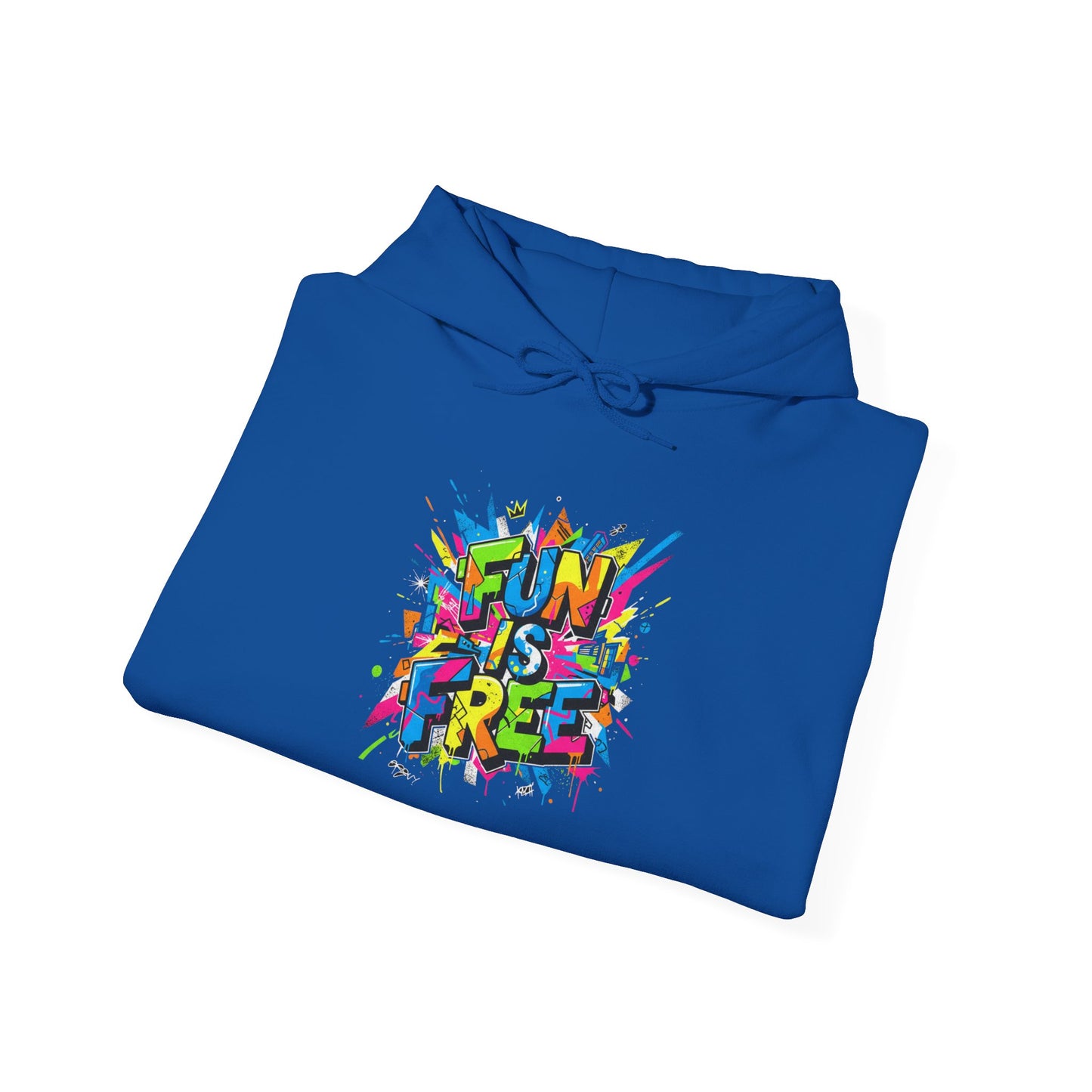 Hoodie — "Fun Is Free" Colorful Sports Graphic Pullover