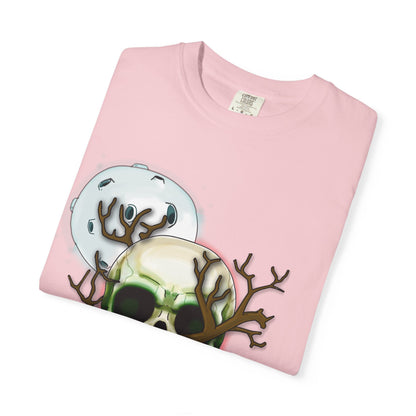 Skull Moon T-Shirt — "Knock Knock New Normal" Graphic Tee