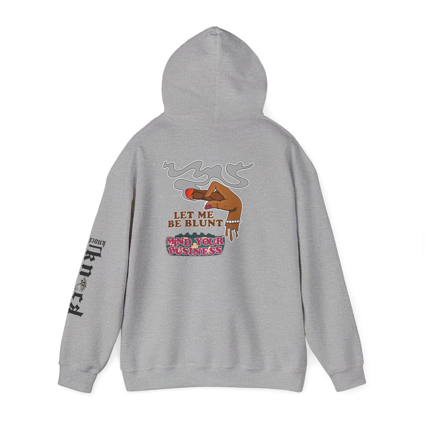 Hoodie — "Let Me Be Blunt" Retro Smoke Graphic Pullover
