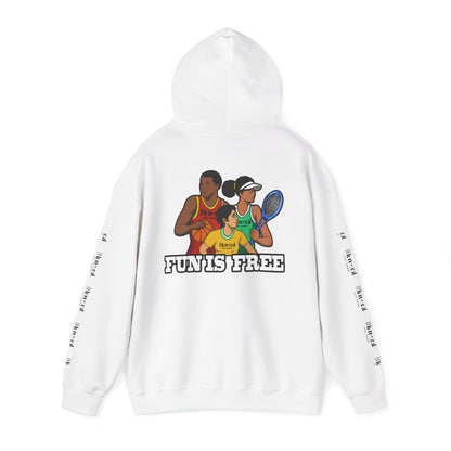 Hoodie — "Fun Is Free" Colorful Sports Graphic Pullover