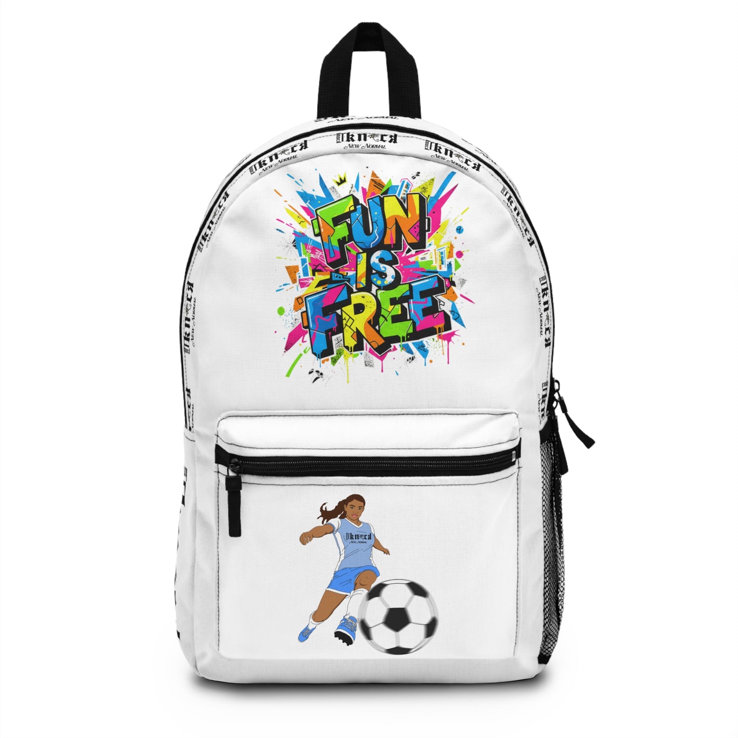 Backpack — Colorful "Fun Is Free" Graffiti Print Backpack