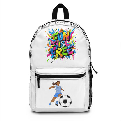 Backpack — Colorful "Fun Is Free" Graffiti Print Backpack