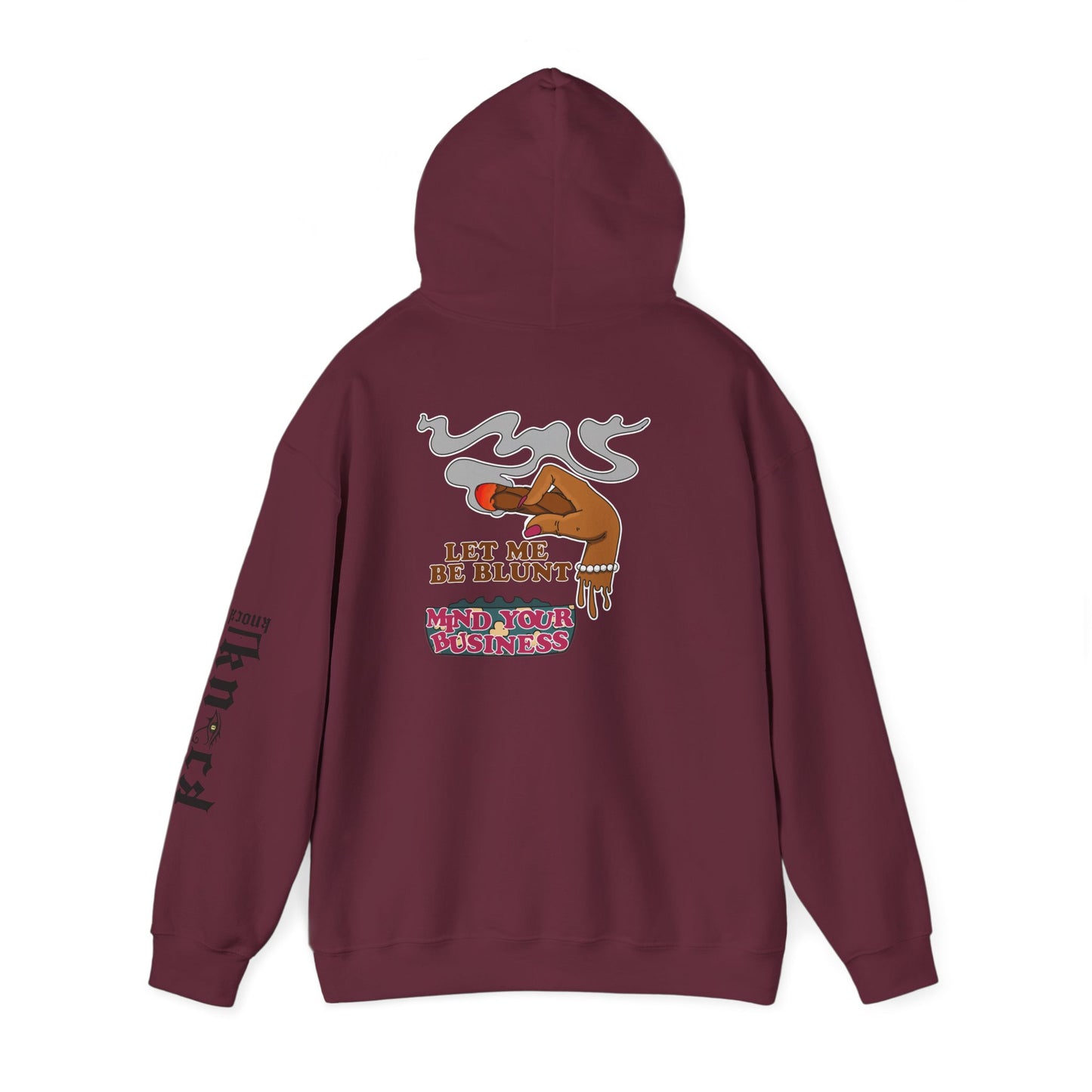 Hoodie — "Let Me Be Blunt" Retro Smoke Graphic Pullover