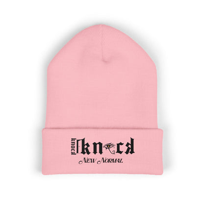 Embroidered 'Kneed New Normal' Cuffed Beanie – Gothic Streetwear Knit Hat