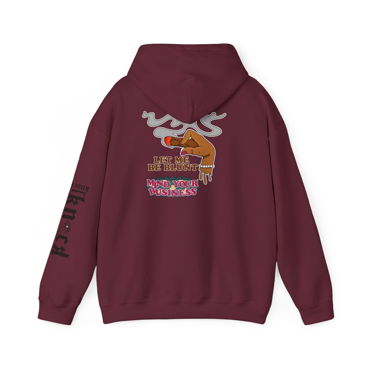 Hoodie — "Let Me Be Blunt" Retro Smoke Graphic Pullover