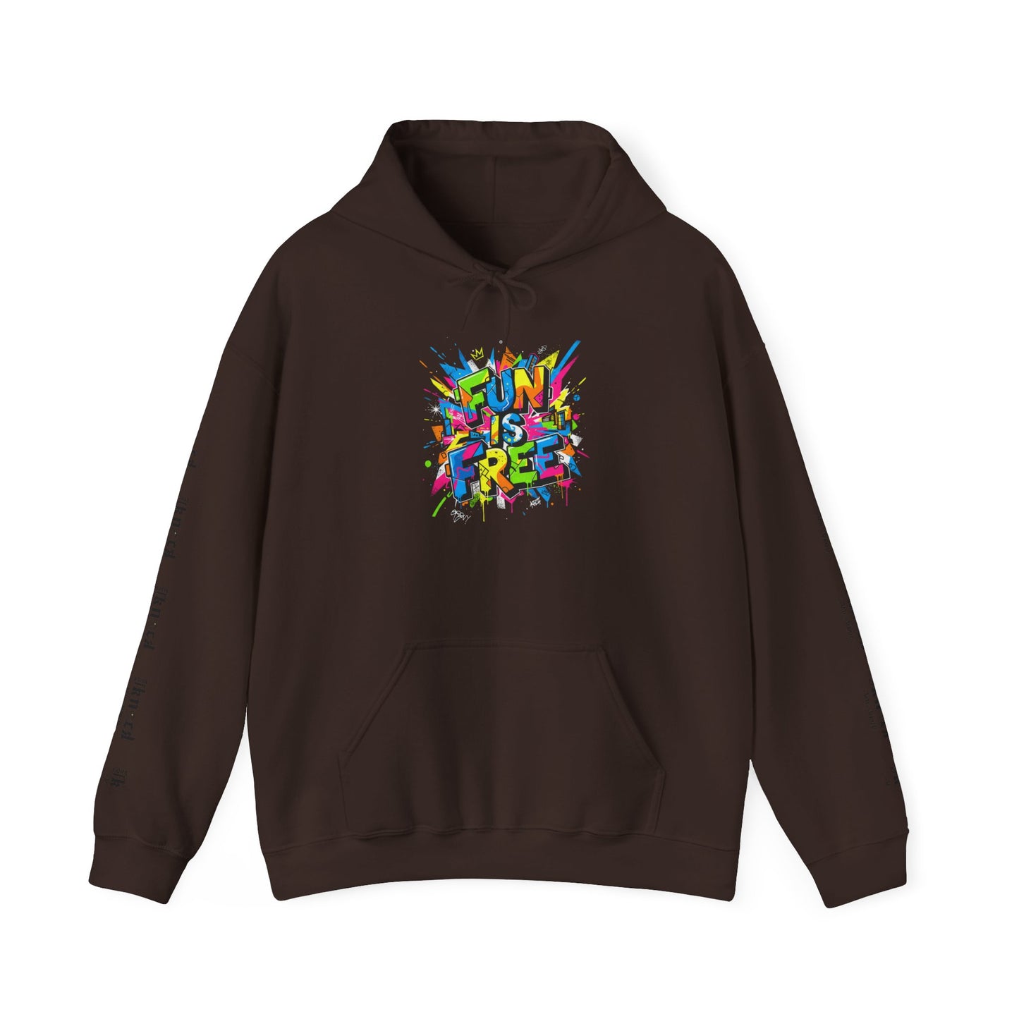 Hoodie — "Fun Is Free" Colorful Sports Graphic Pullover