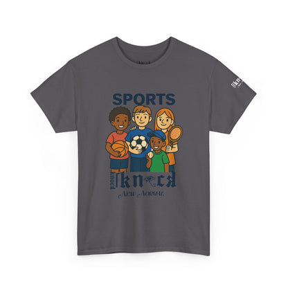 Kids Sports Team T-Shirt — 'SPORTS' Graphic with Diverse Athletes